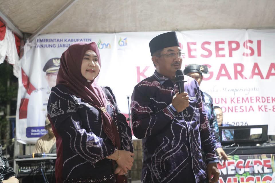 Malam Resepsi Kenegaraan, Bupati Tanjab Barat: Kemerdekaan Adalah Awal Tanggung Jawab Membangun Negeri