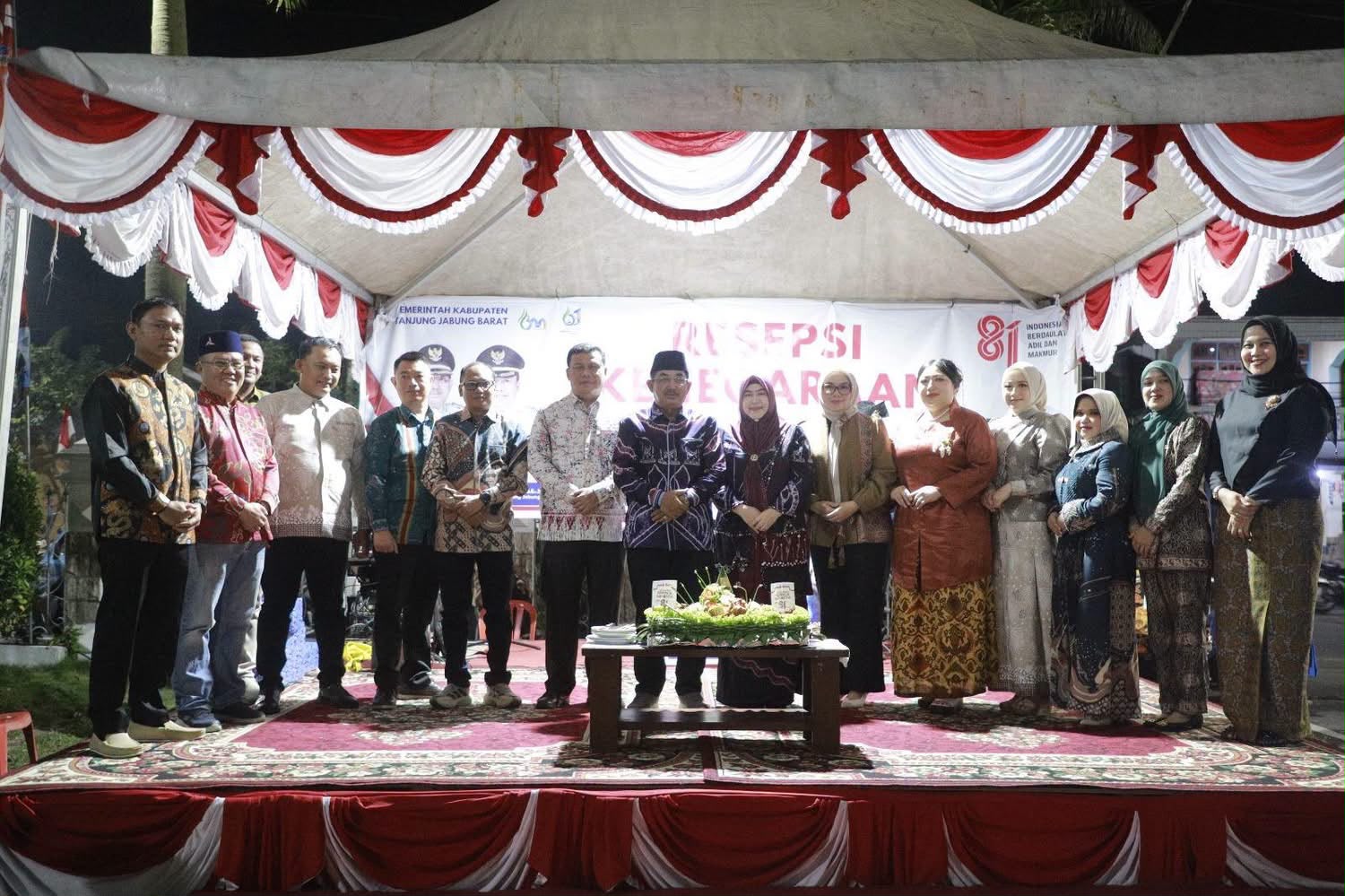 Malam Resepsi Kenegaraan, Bupati Tanjab Barat: Kemerdekaan Adalah Awal Tanggung Jawab Membangun Negeri