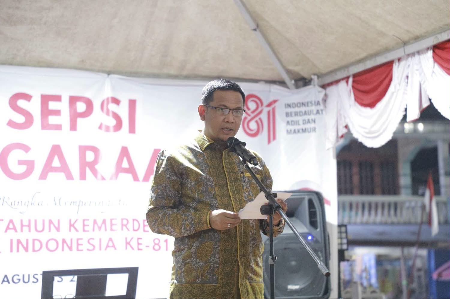 Malam Resepsi Kenegaraan, Bupati Tanjab Barat: Kemerdekaan Adalah Awal Tanggung Jawab Membangun Negeri